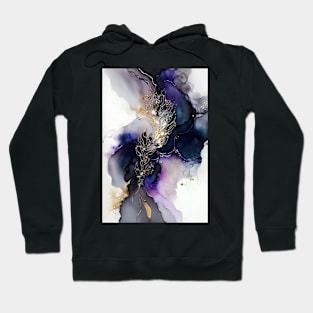 Lilac Dreamscape - Abstract Alcohol Ink Resin Art Hoodie